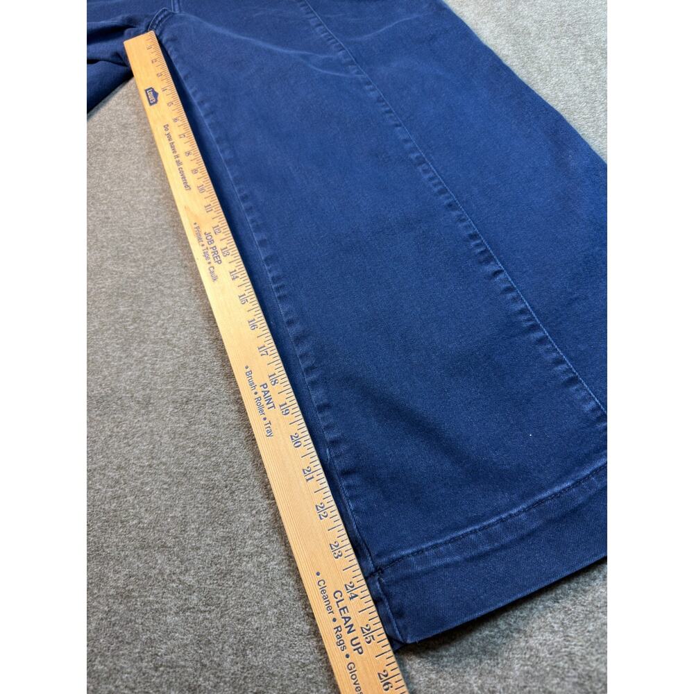 Pilcro Anthropologie Wide Leg Crop Jeans 32 Blue High Rise Patch Pockets Boho - Picture 5 of 9